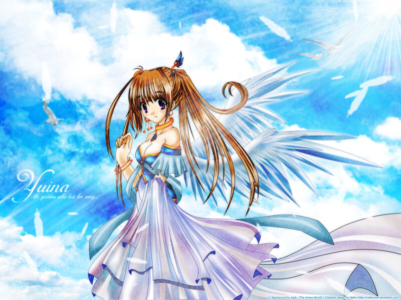 Angelic Girl with Wings — Blue, Serene, Morning