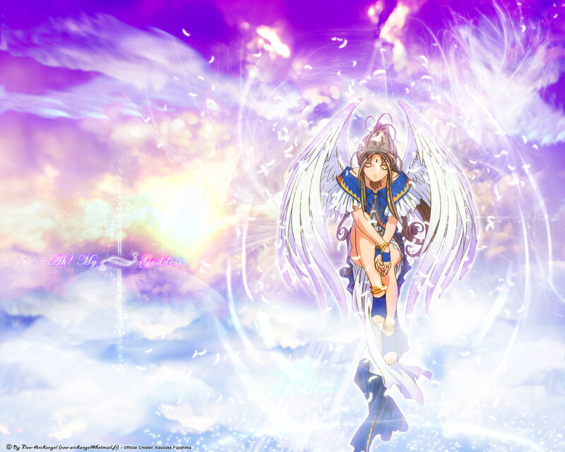 Angelic Girl with Wings — Purple