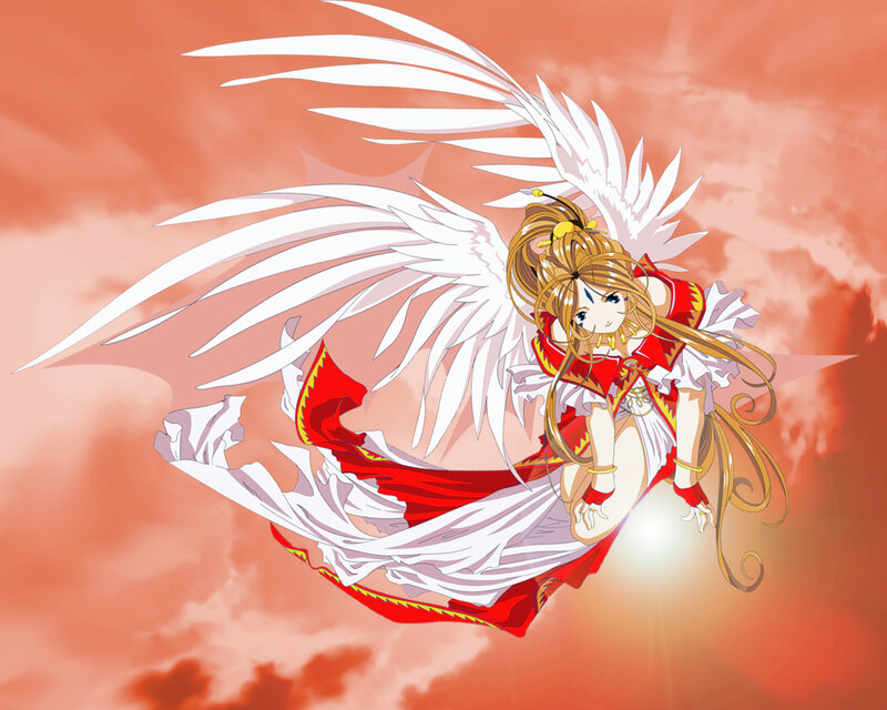 Angelic Girl with Wings — Red
