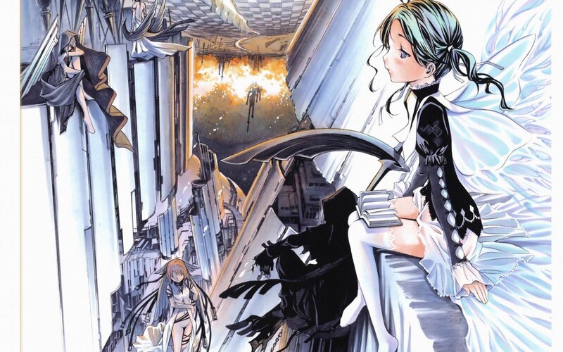 Angelic Girl with Wings — White, Dramatic, Manga