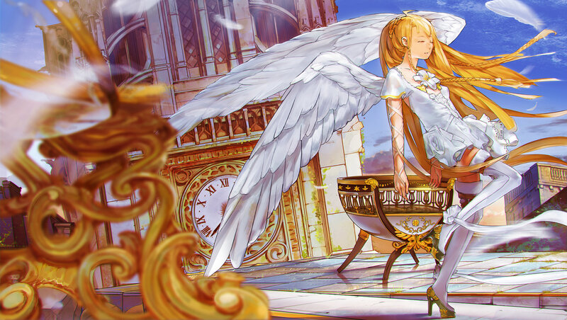 Angelic Girl with Wings — White, Serene, Afternoon, Digital Art
