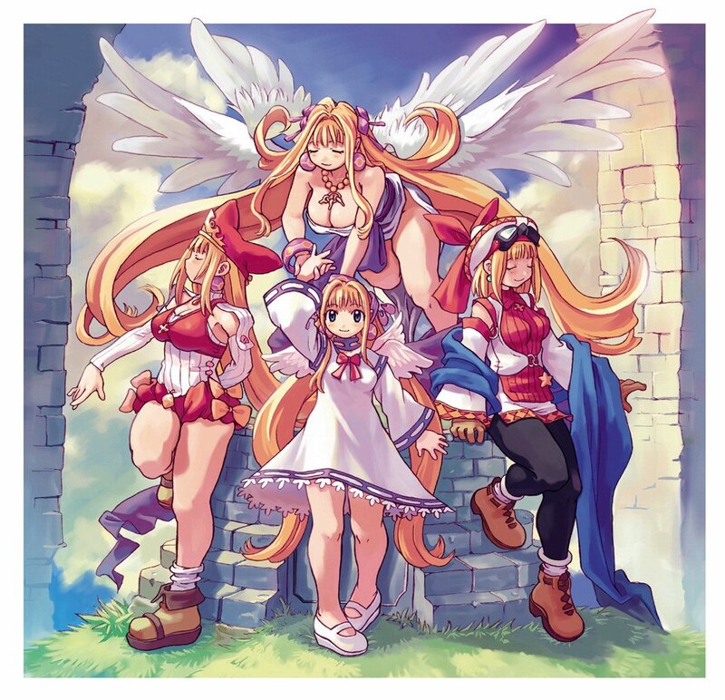 angelic girls in a castle