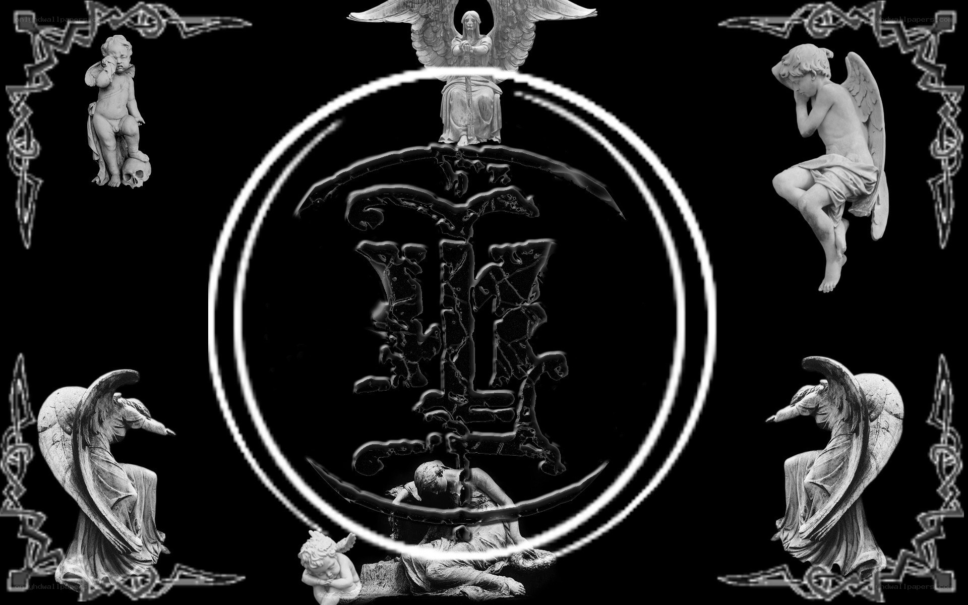 angelic sculptures collage