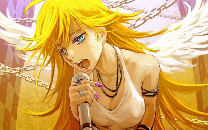 Angelic Singer with Wings — Yellow