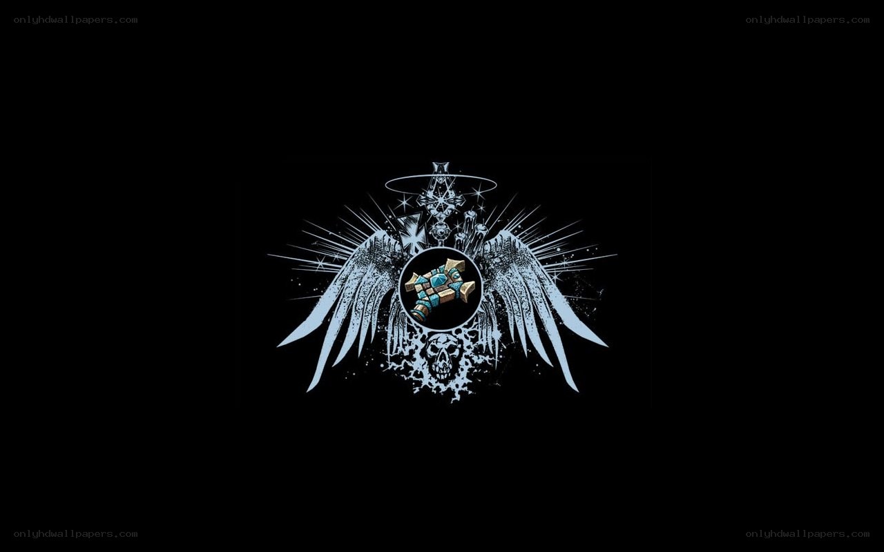 angelic skull emblem
