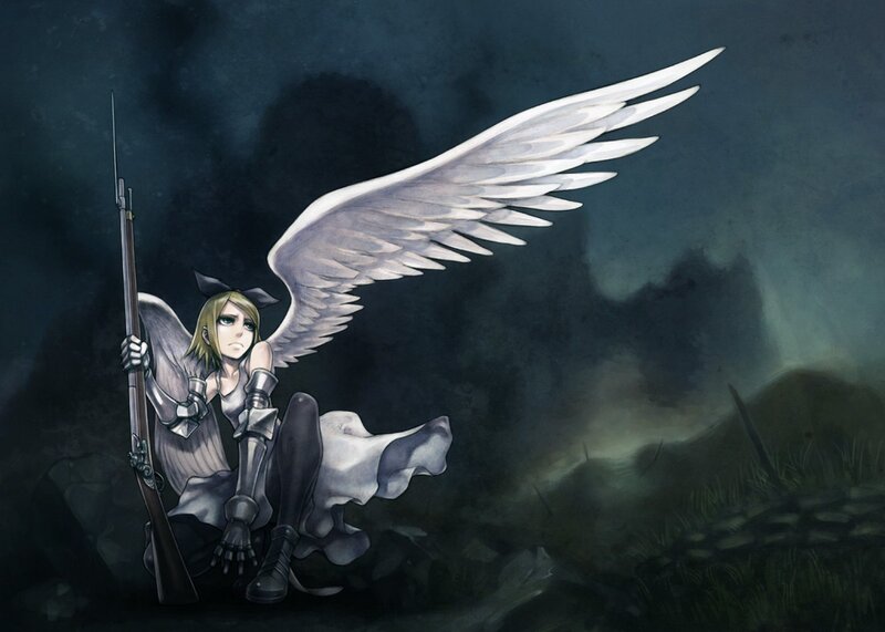 angelic soldier with rifle