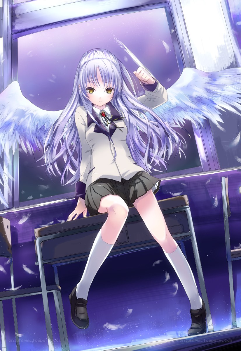 angelic student with wings