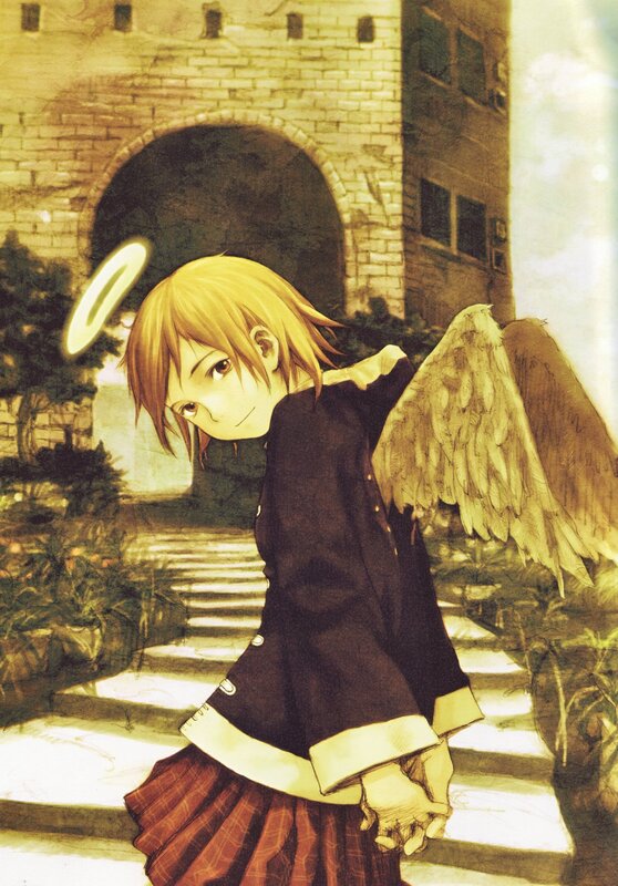 angelic student with wings