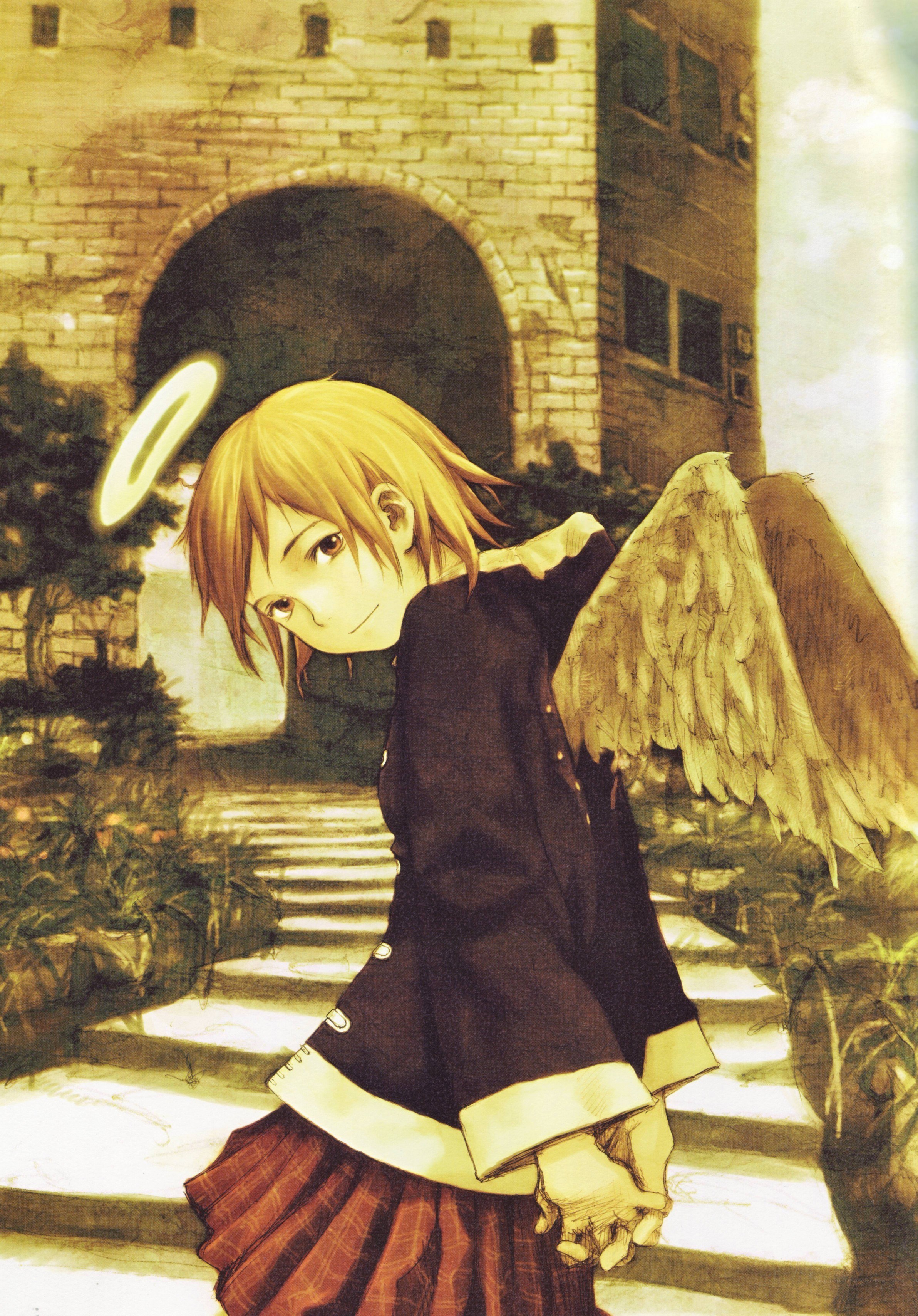 angelic student with wings