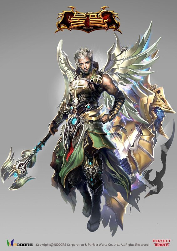 angelic warrior character art