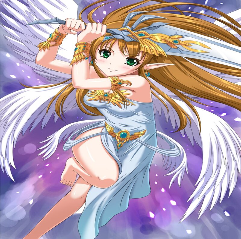 Angelic Warrior Girl — White