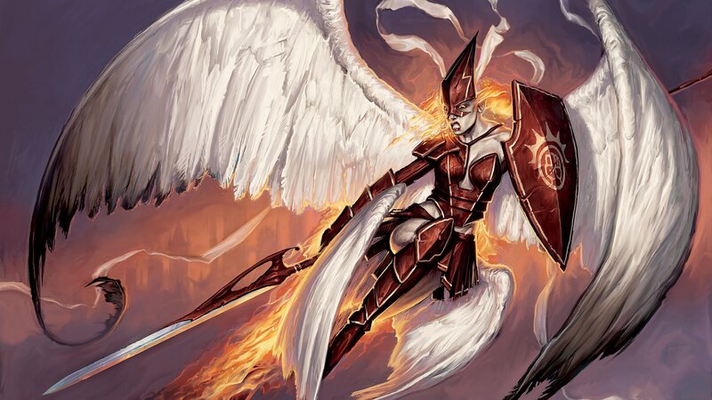 angelic warrior in battle