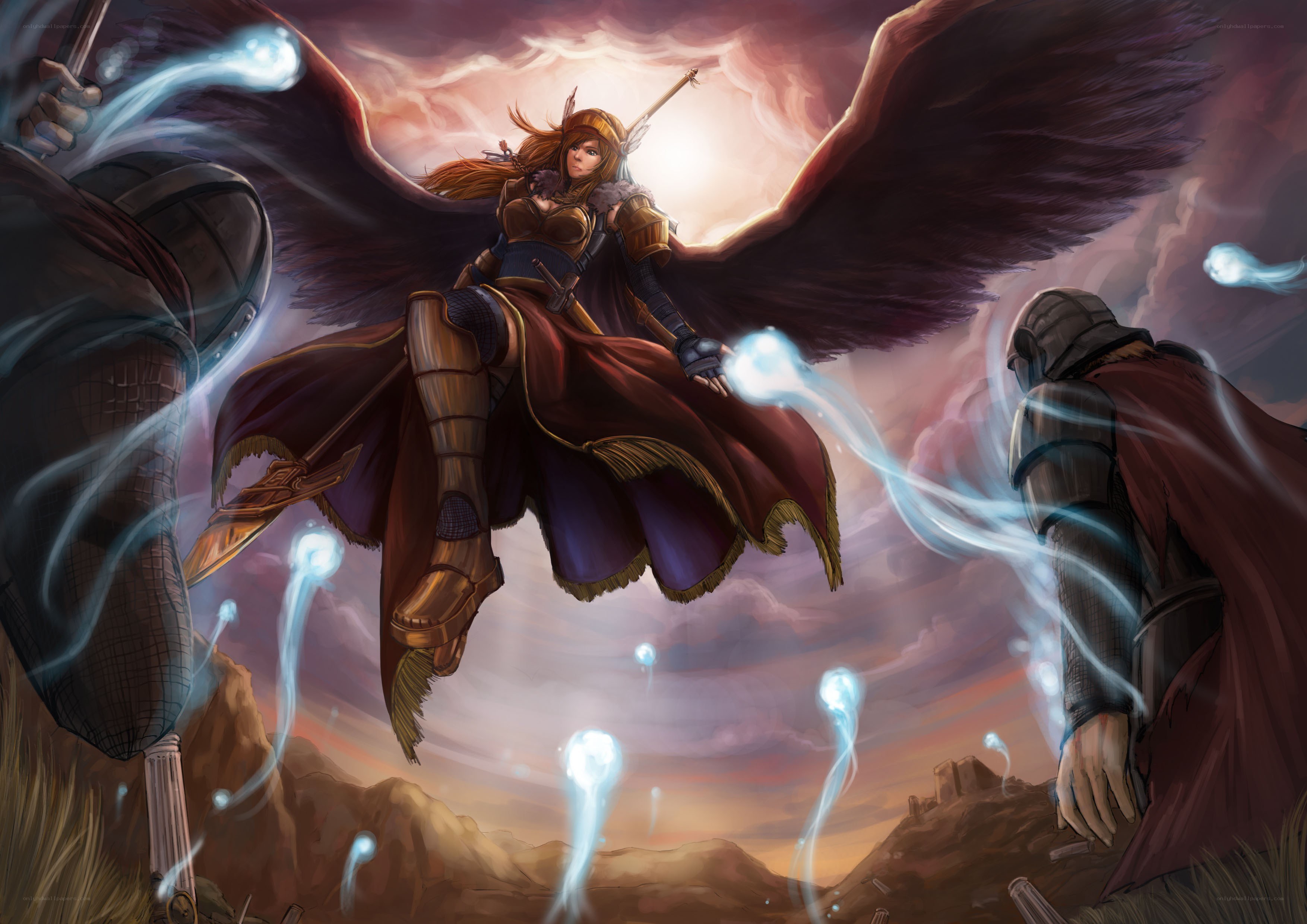 angelic warrior in battle