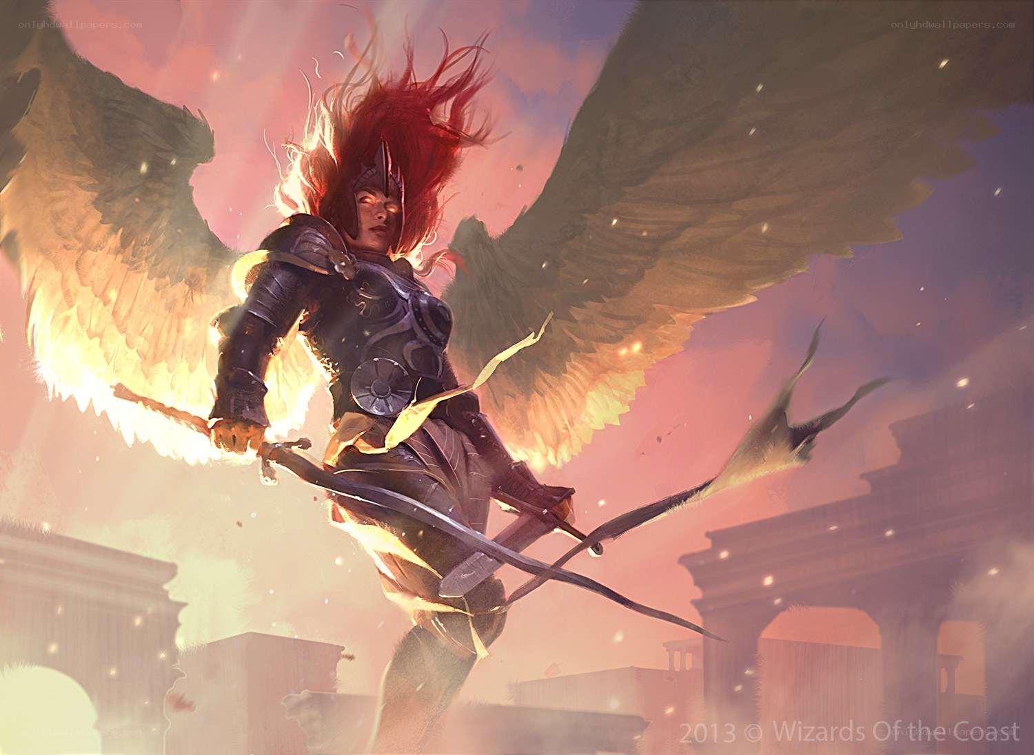 angelic warrior in battle
