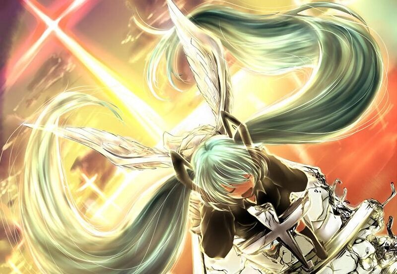 angelic warrior in battle