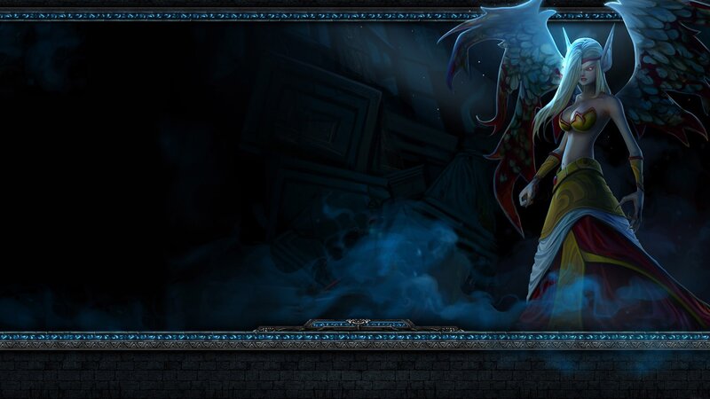 angelic warrior in dark temple