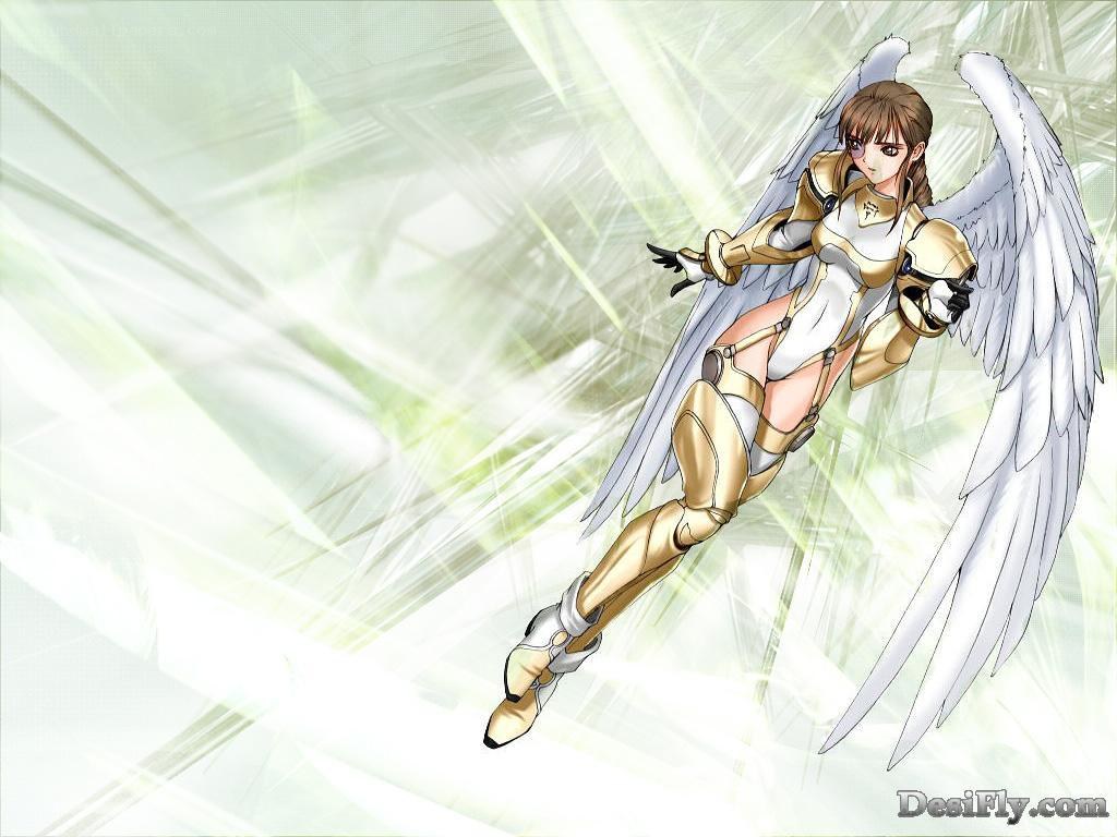angelic warrior in golden armor