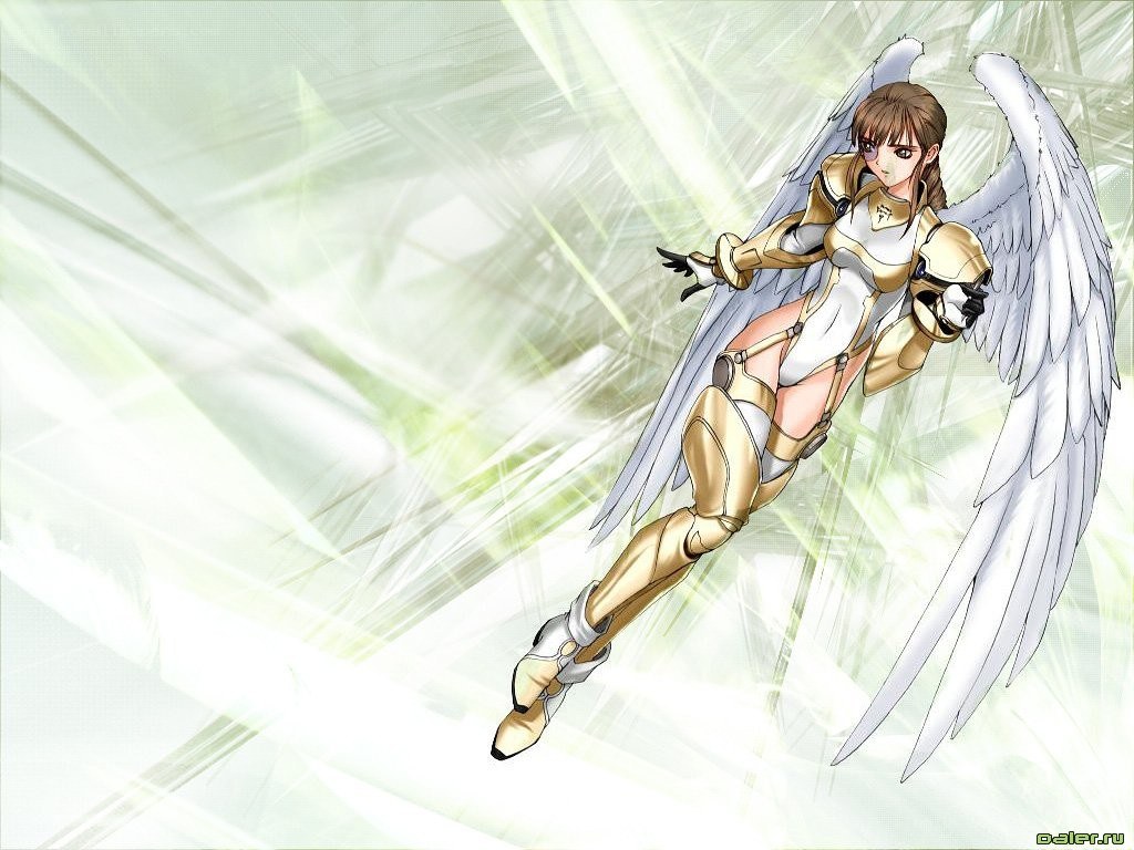 angelic warrior in golden armor