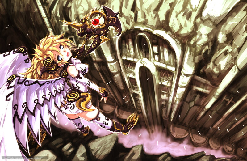 angelic warrior with axe
