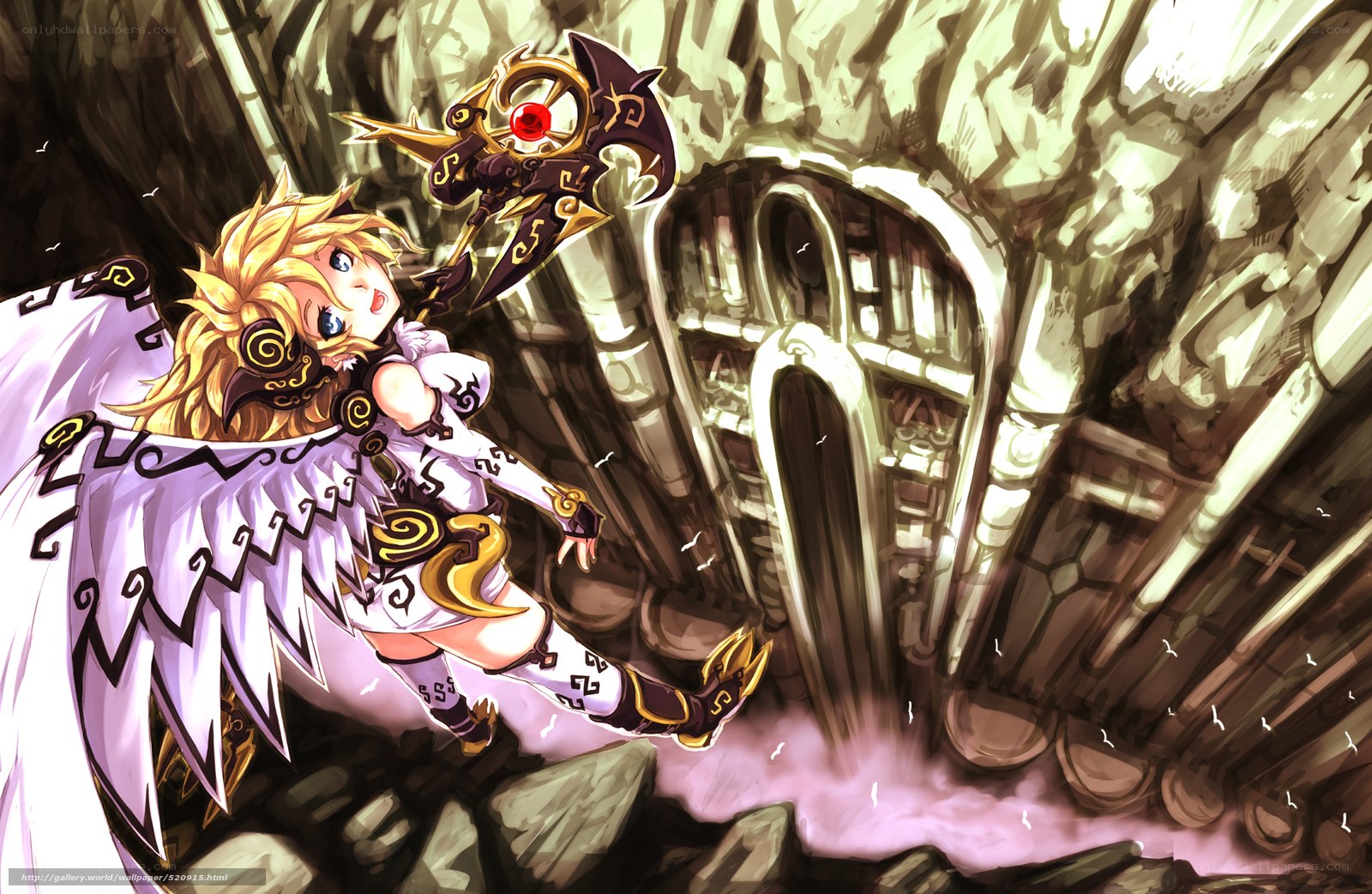 angelic warrior with axe