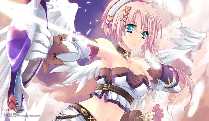 angelic warrior with bow