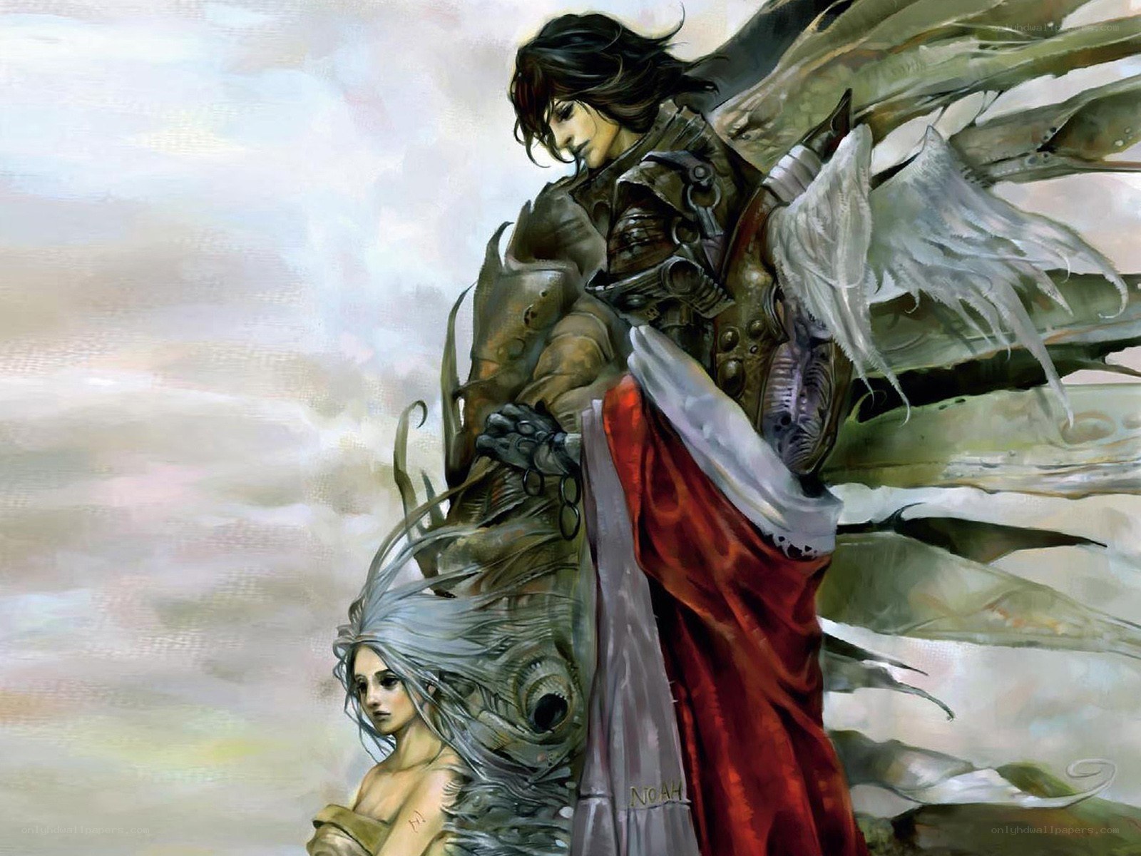 angelic warrior with companion