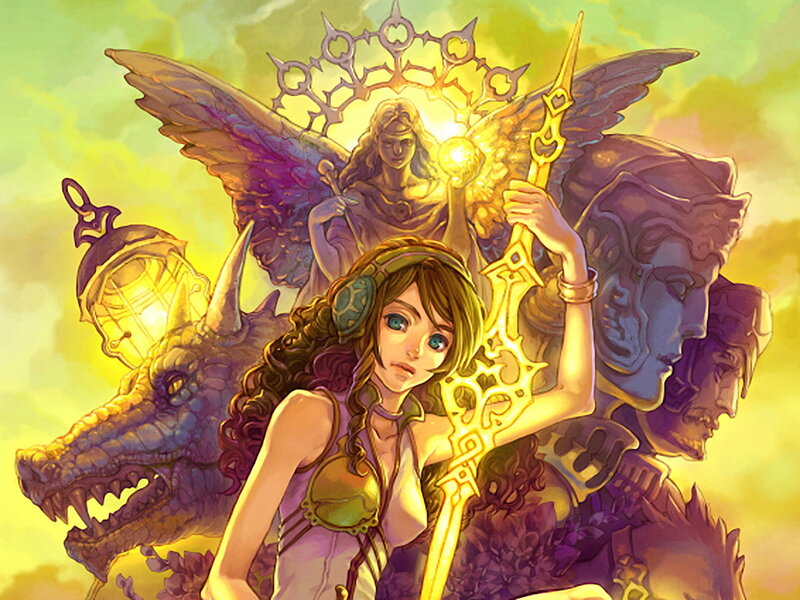 angelic warrior with dragon