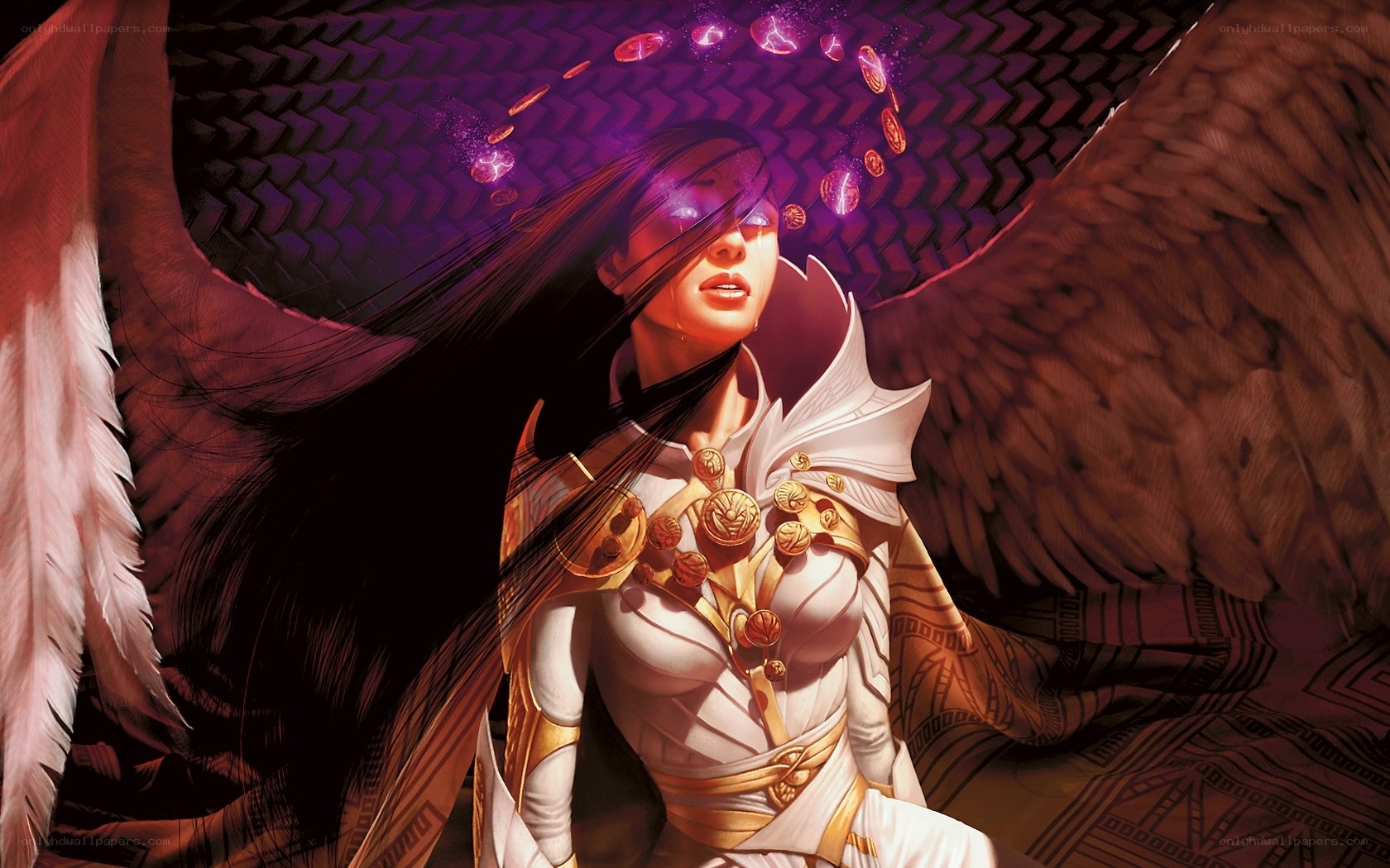 angelic warrior with glowing halo