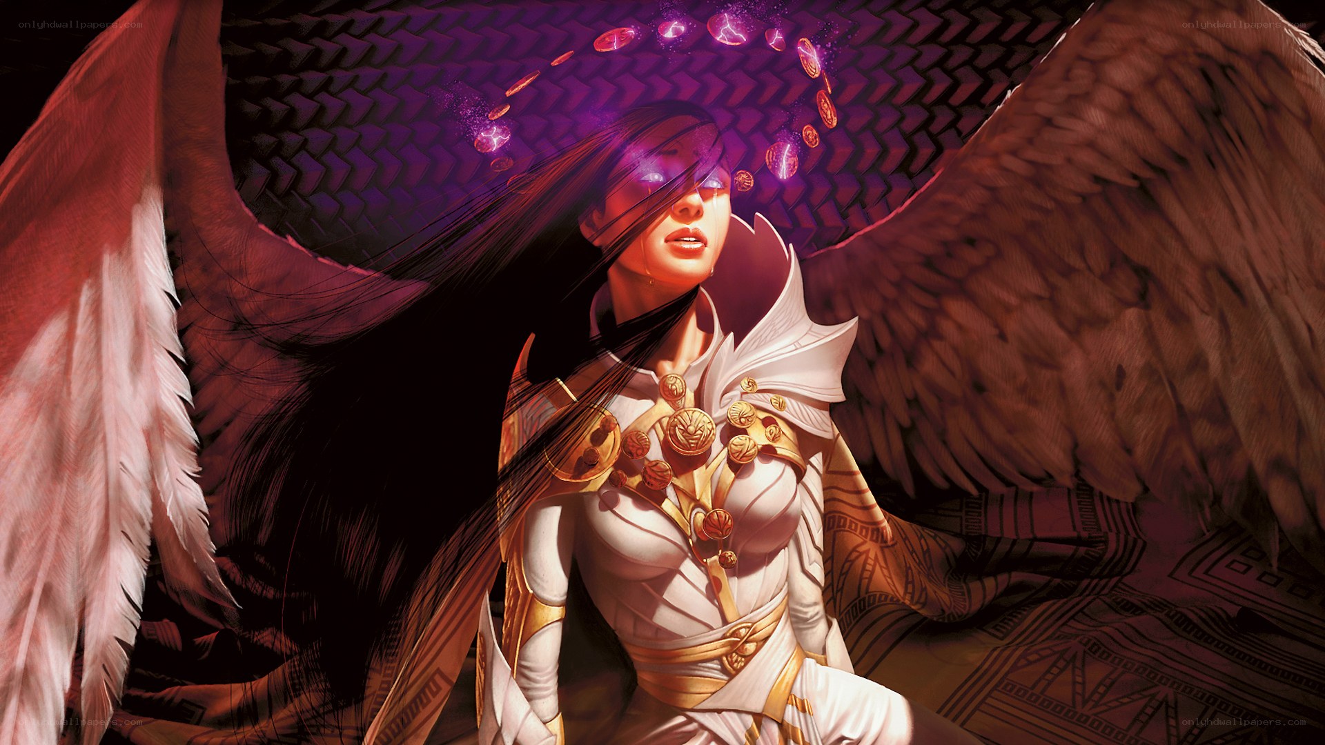angelic warrior with glowing halo