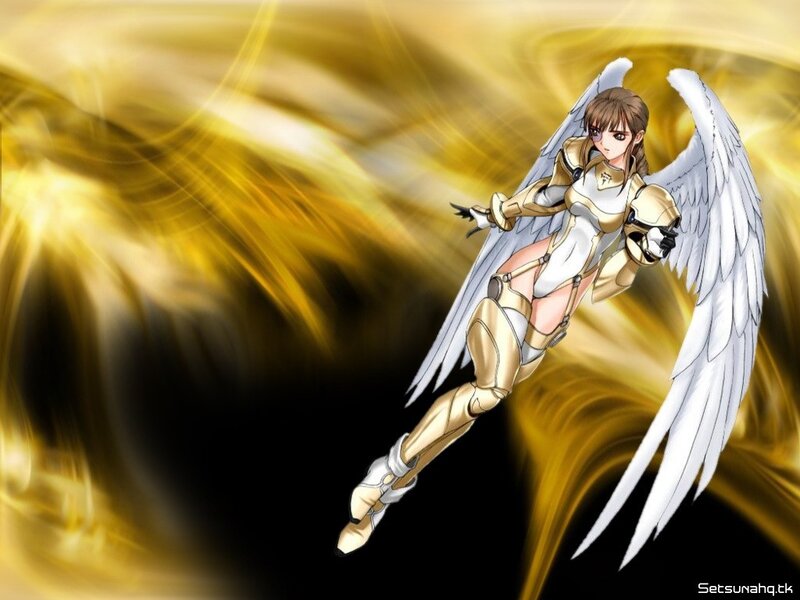 angelic warrior with golden armor