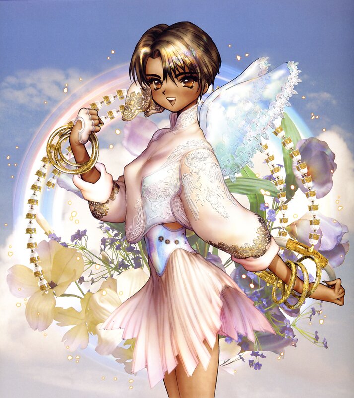 angelic warrior with golden chains