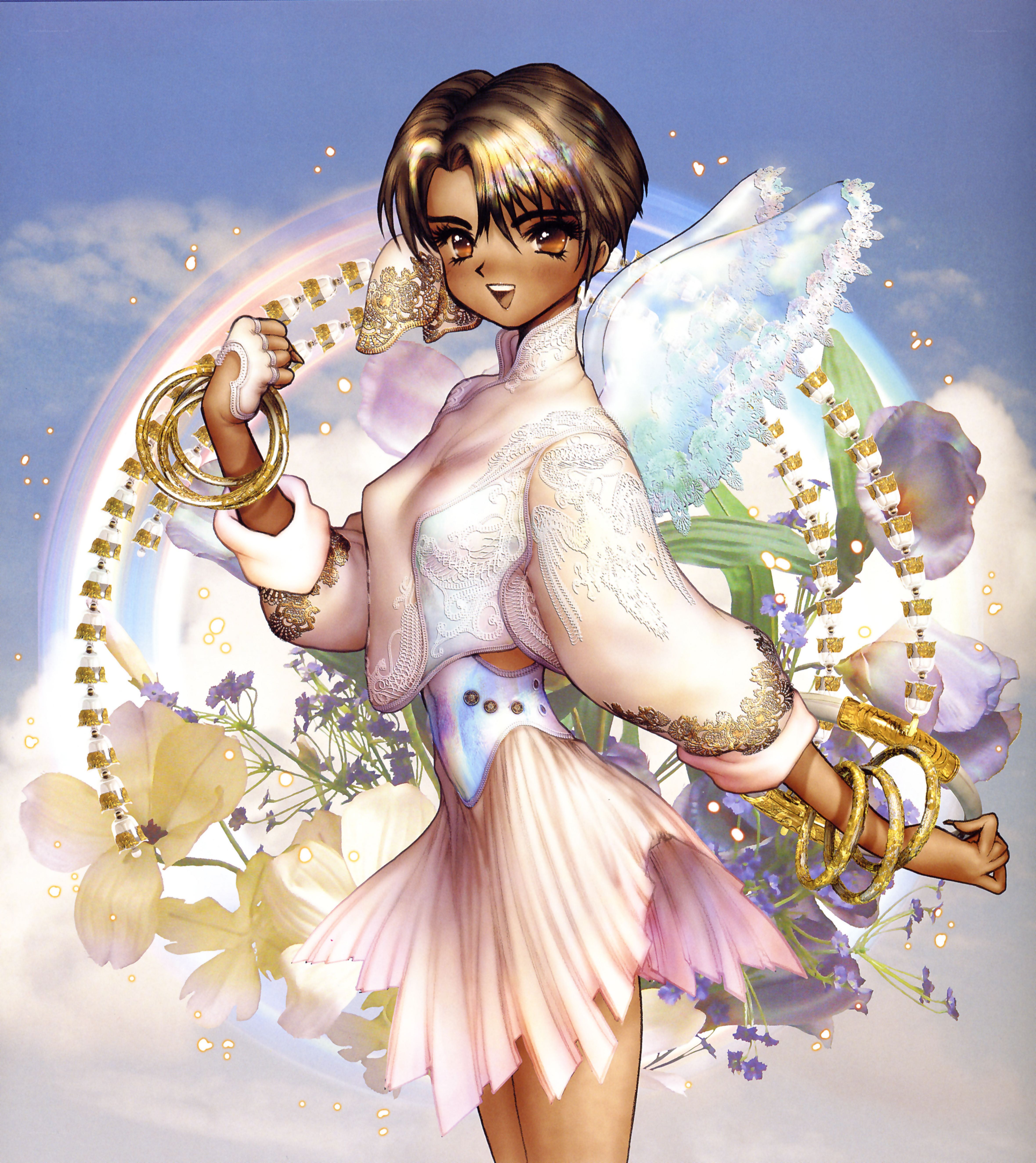 angelic warrior with golden chains