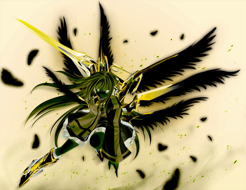angelic warrior with golden sword