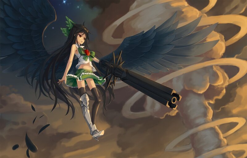 angelic warrior with large gun