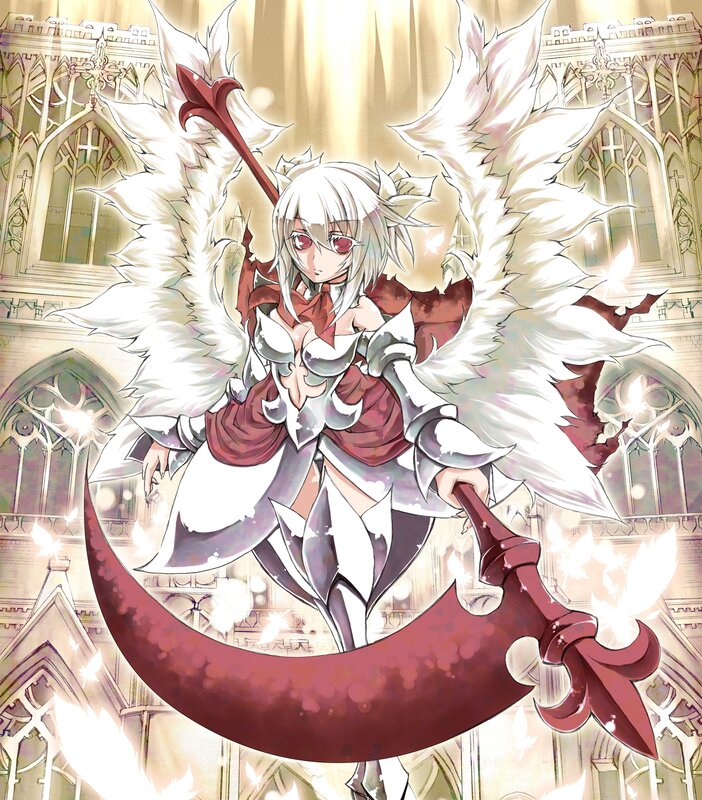 angelic warrior with scythe