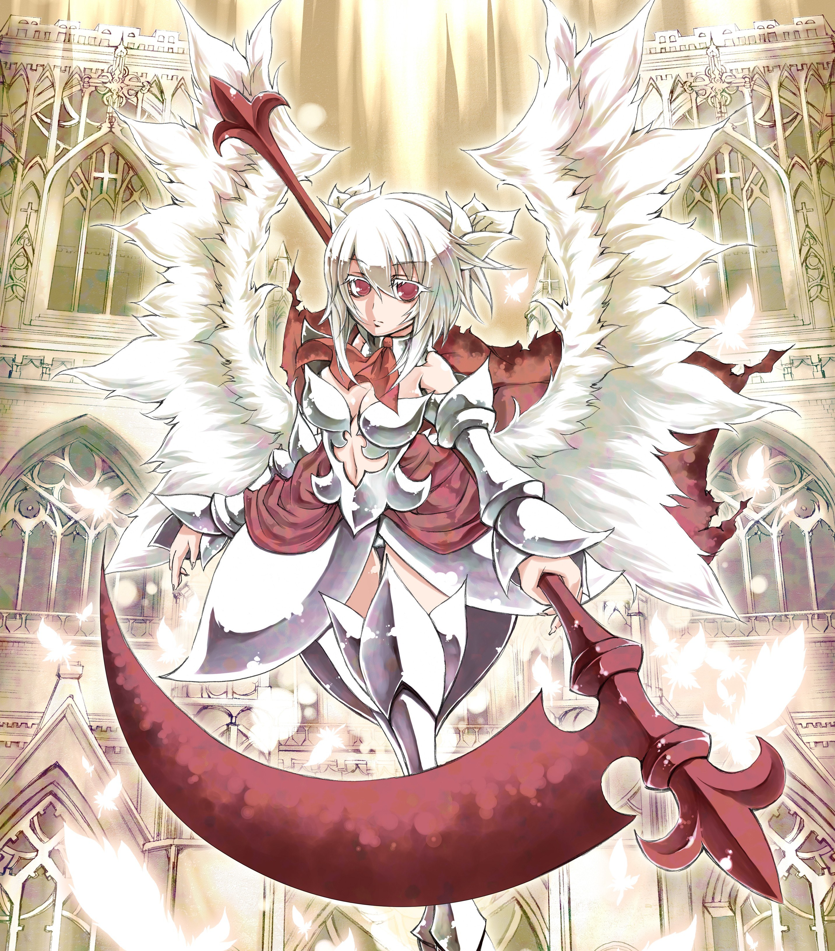 angelic warrior with scythe