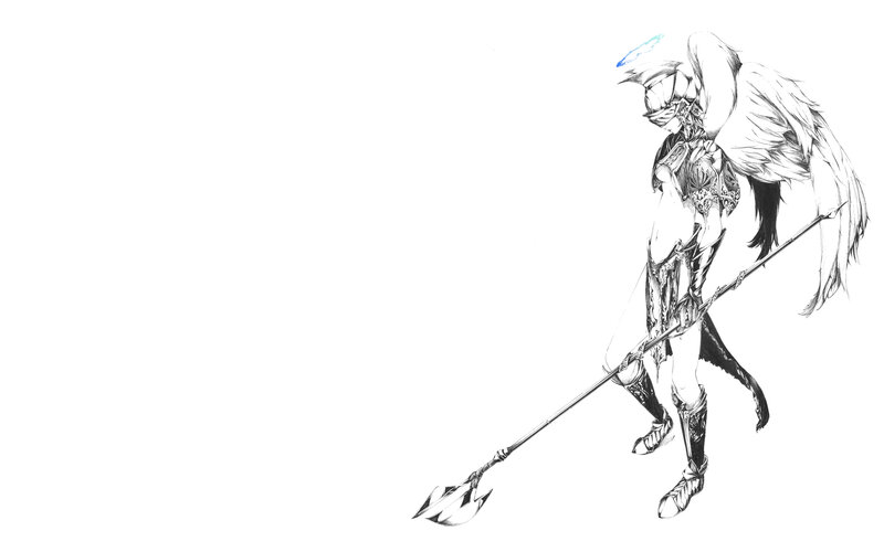 angelic warrior with spear