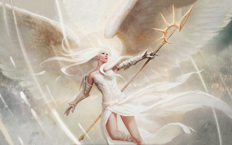 angelic warrior with spear