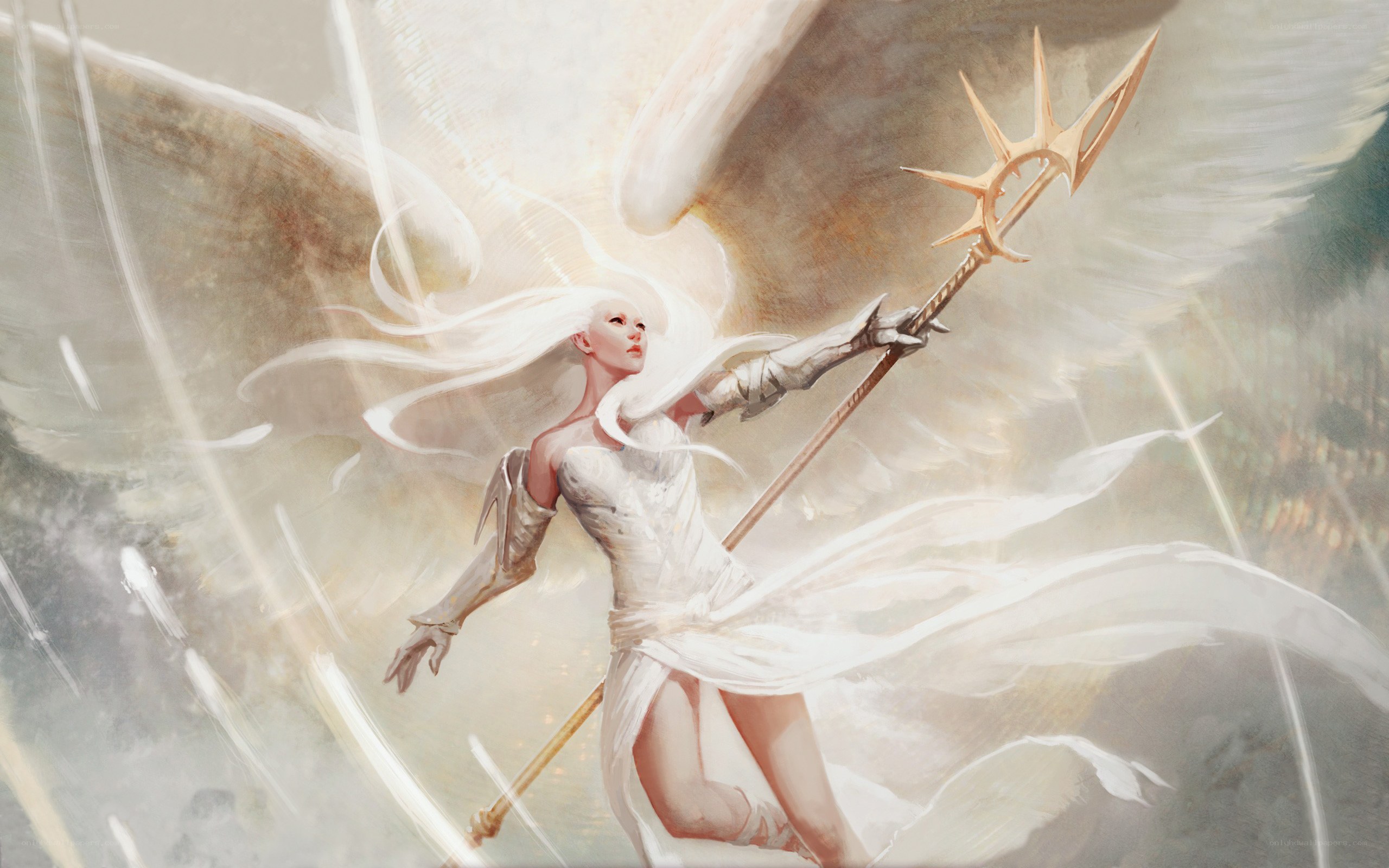 angelic warrior with spear