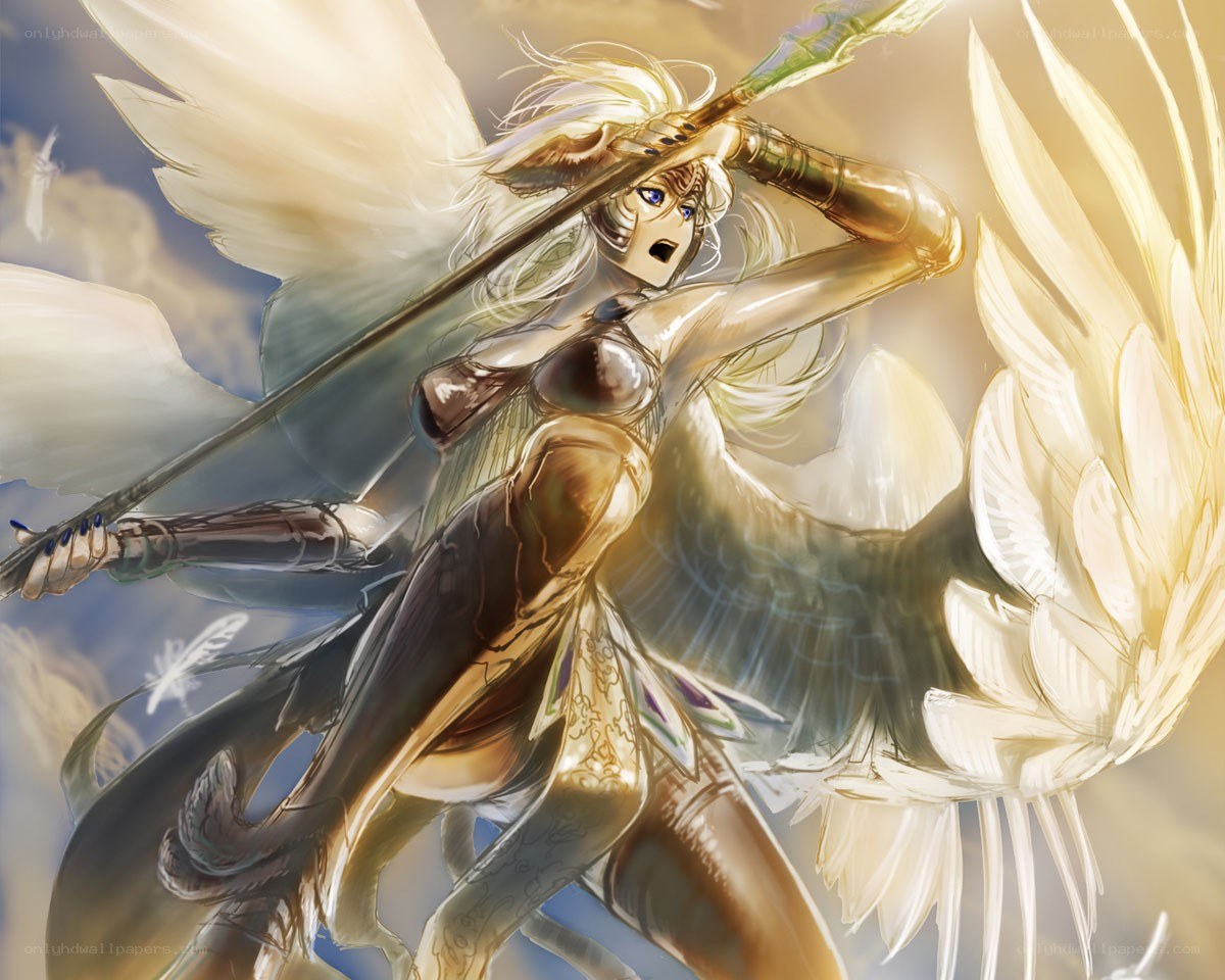 angelic warrior with spear