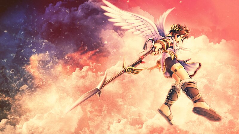 Angelic Warrior with Spear — Red