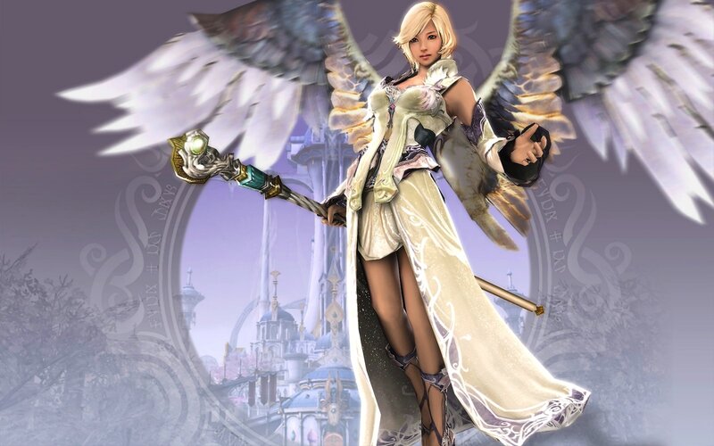 angelic warrior with staff