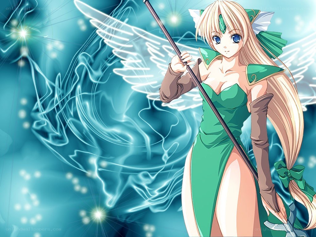 angelic warrior with staff