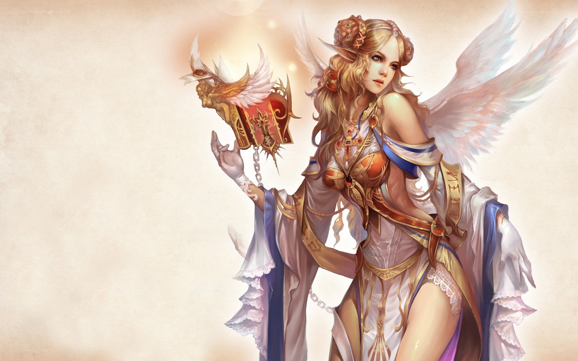 angelic warrior with staff