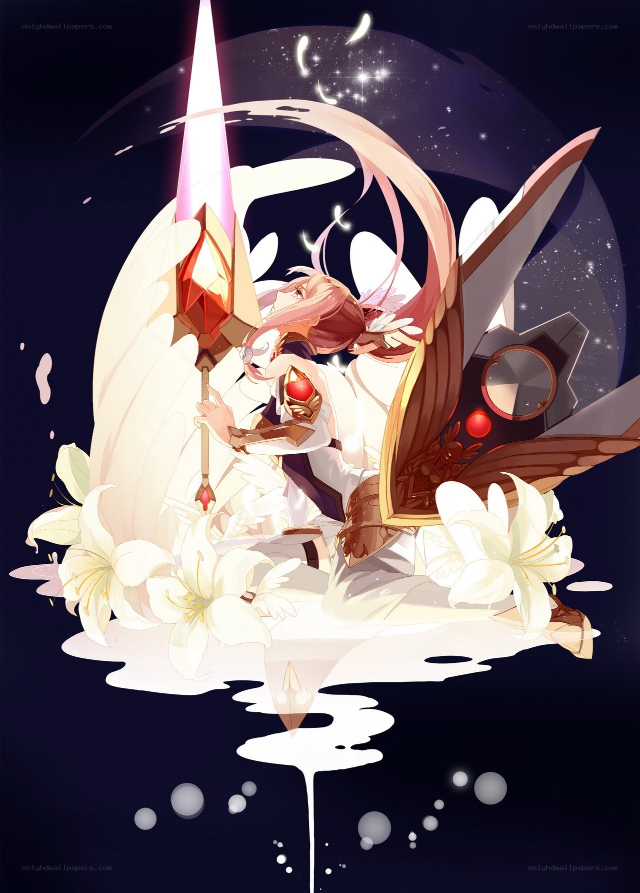 angelic warrior with staff