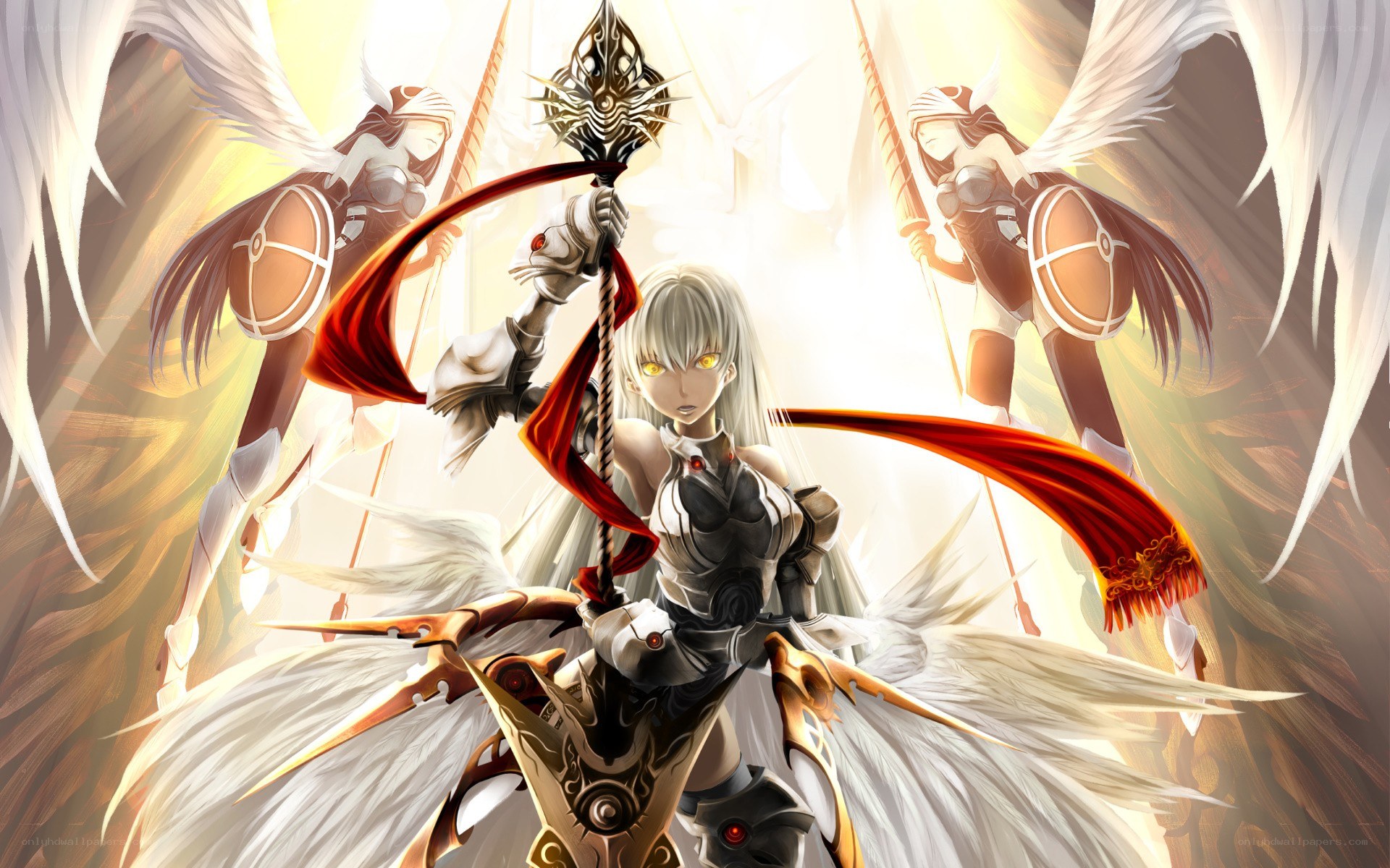 angelic warrior with staff