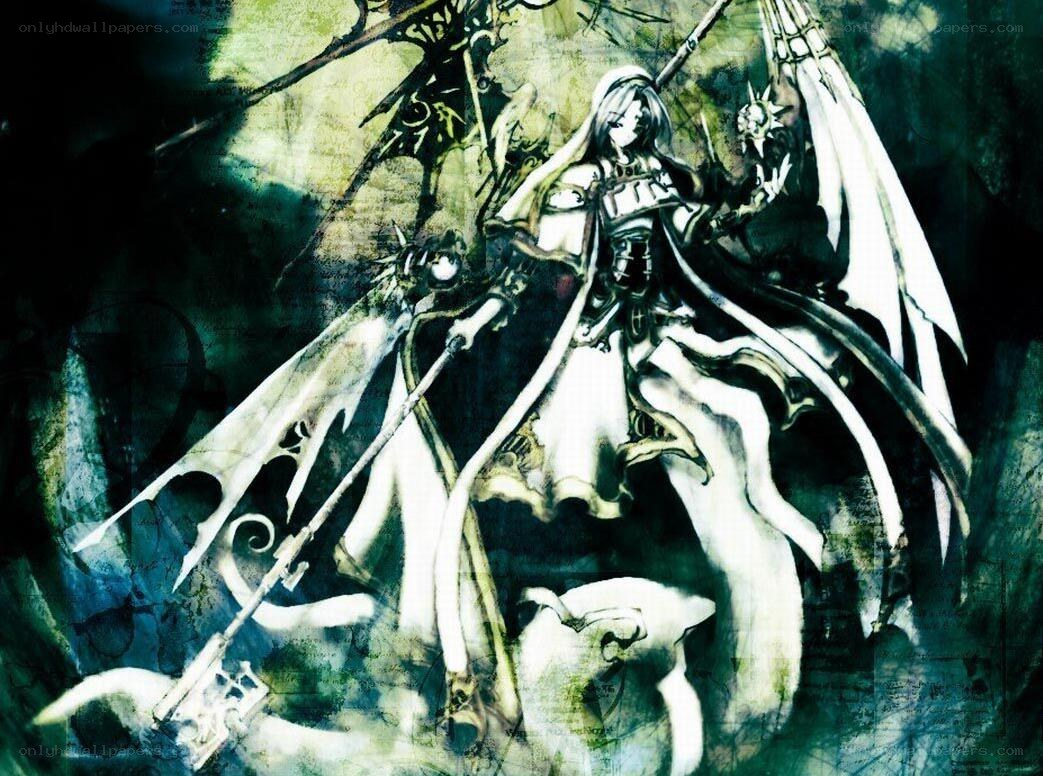 angelic warrior with staff