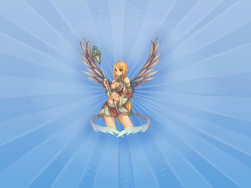 angelic warrior with staff