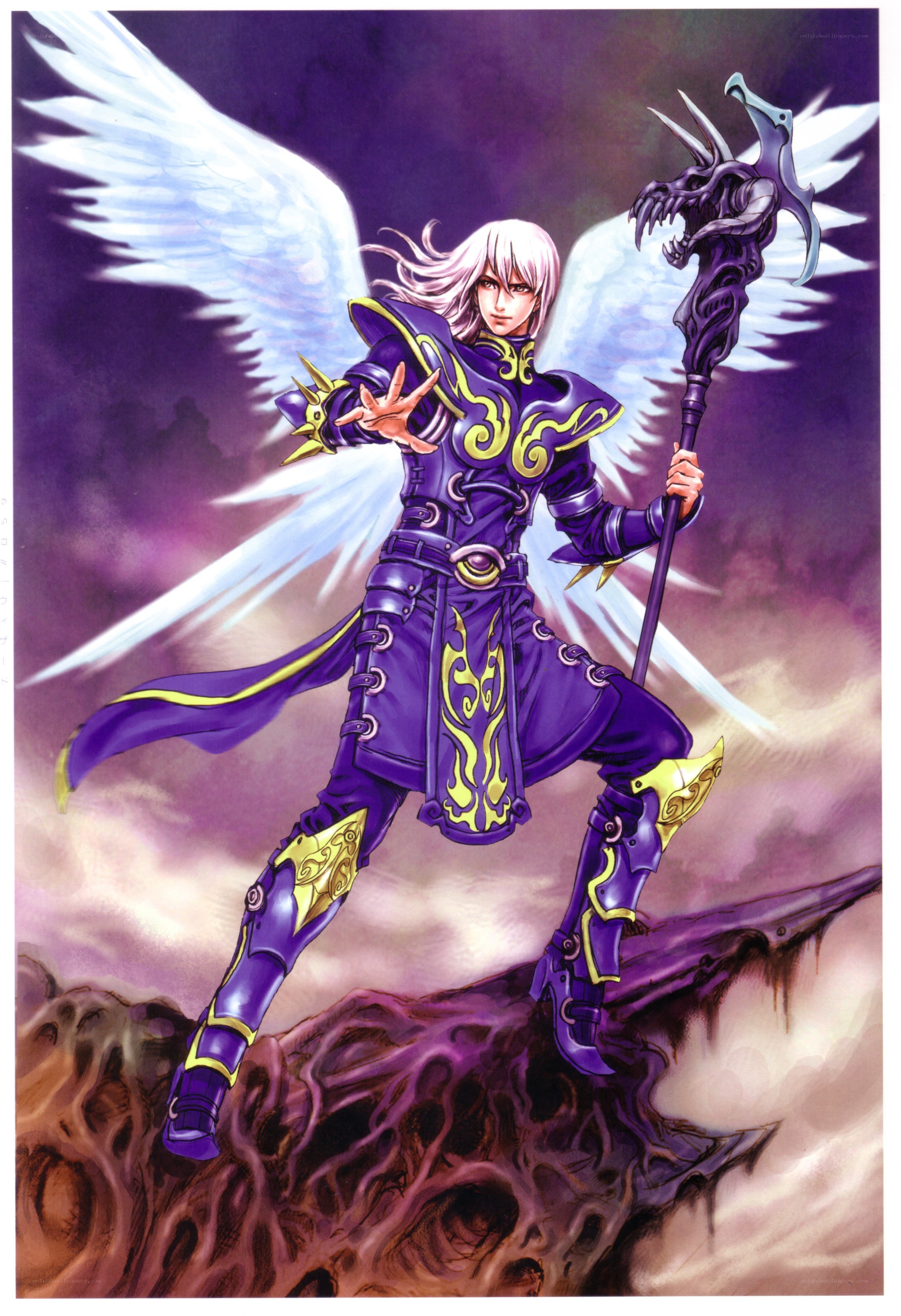 angelic warrior with staff