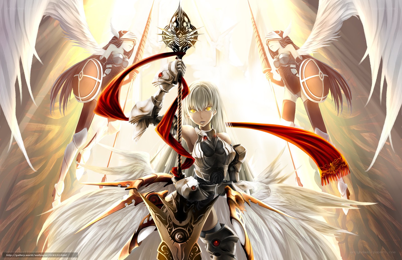 angelic warrior with staff